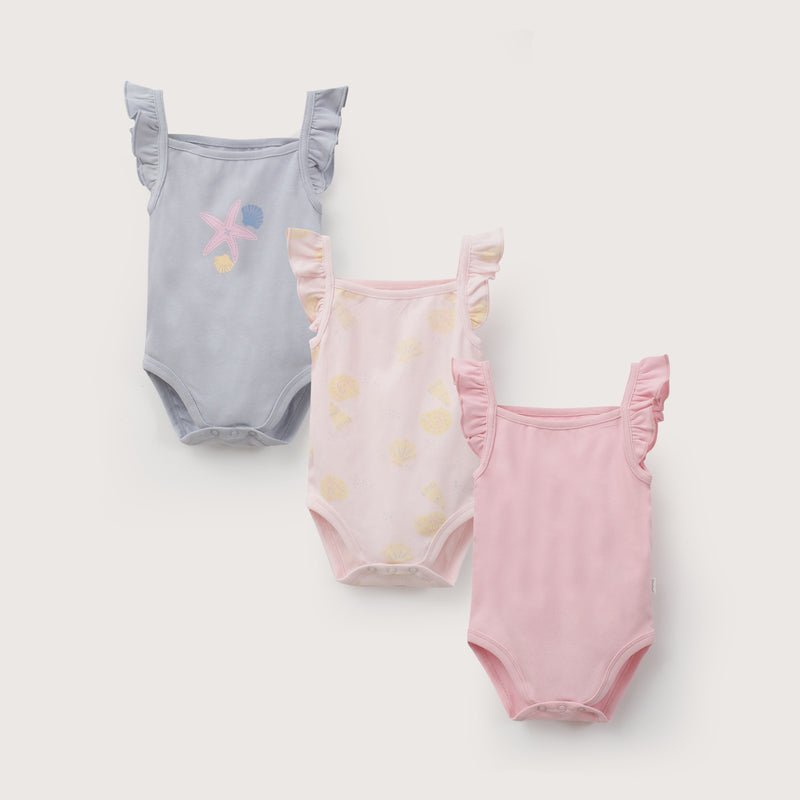 Pack 3 Bodies Vuelos Rosado Bebe Niña