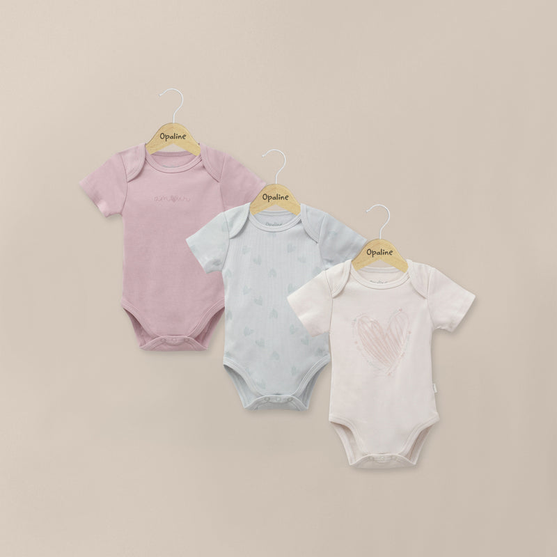 Pack 3 Bodies Rosa Viejo Bebe Niña