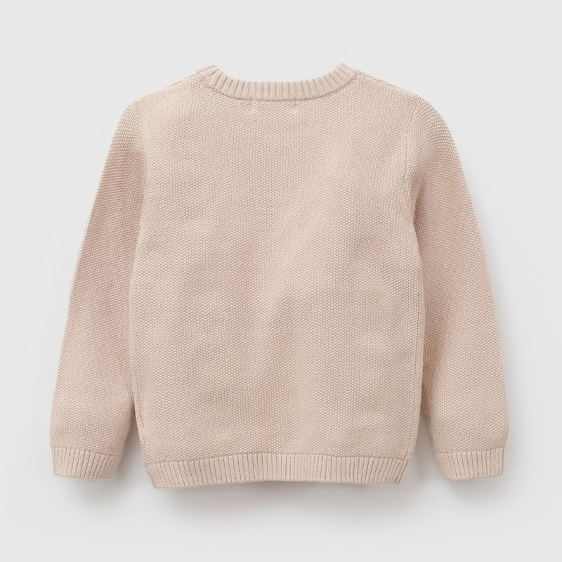 Sweater tejido niño beige 6-9M a 4-5A