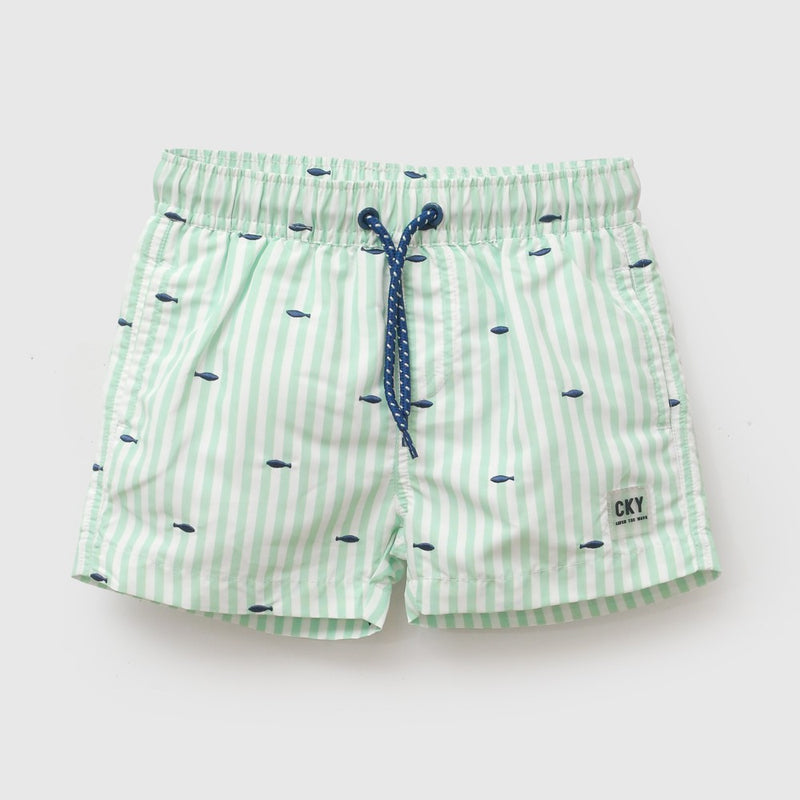 Traje de baño navy niño verde 6-9M a 4-5A