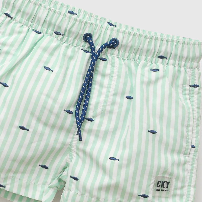 Traje de baño navy niño verde 6-9M a 4-5A