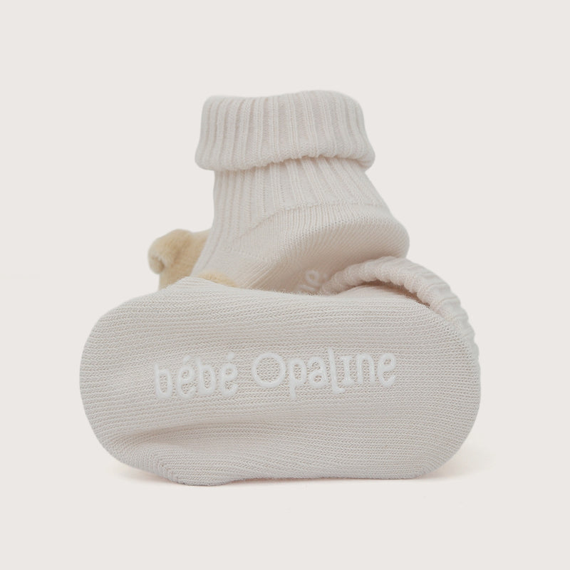 Calcetin Cascabel Perro Blanco Bebé Niño