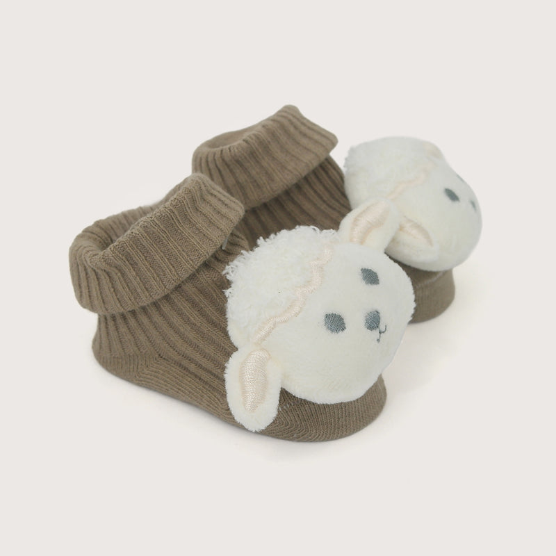 Calcetin Cascabel Oveja Café Bebé Unisex