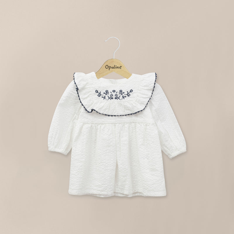 Vestido Manga Larga Blanco Infant Niña