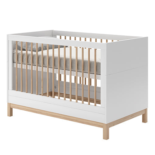 Cuna Cozy Blanco con Madera