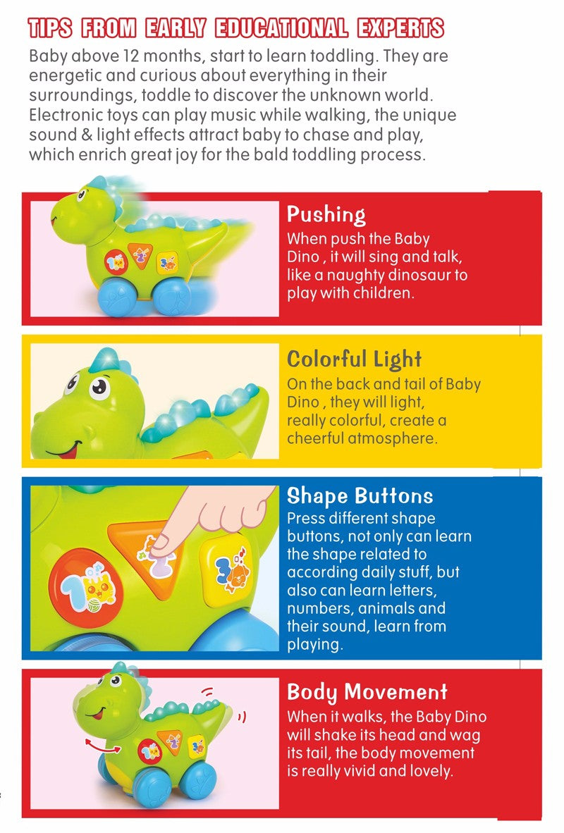 Dinosaurio Educativo con Musica y luces