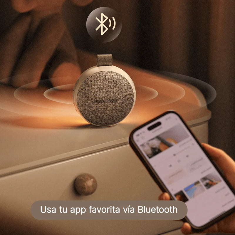 Máquina de Ruido Blanco Momcozy Portátil – 20 Sonidos y Luz Ámbar
