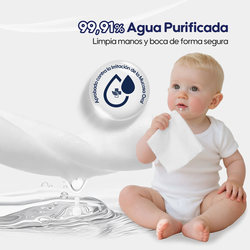 Toallita Húmeda Premium 99,9% Agua – Hipoalergénica