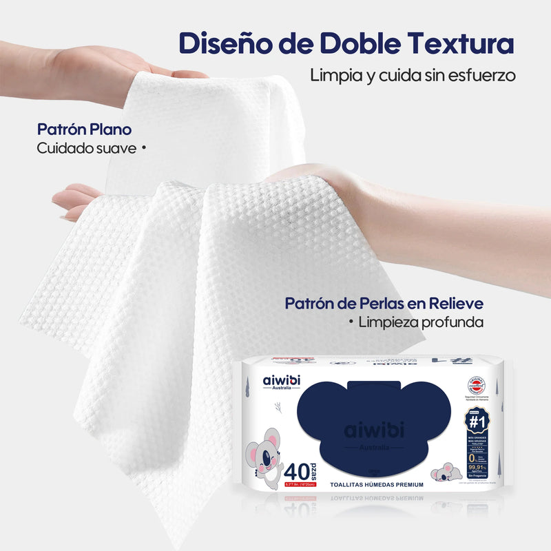 Toallita Húmeda Premium 99,9% Agua – Hipoalergénica