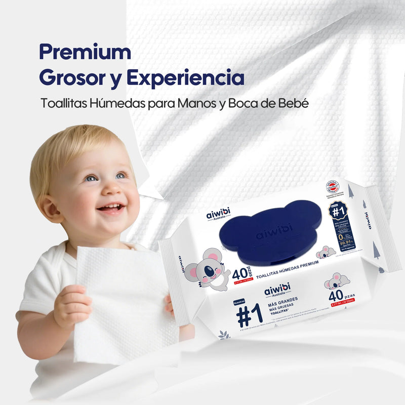 Toallita Húmeda Premium 99,9% Agua – Hipoalergénica