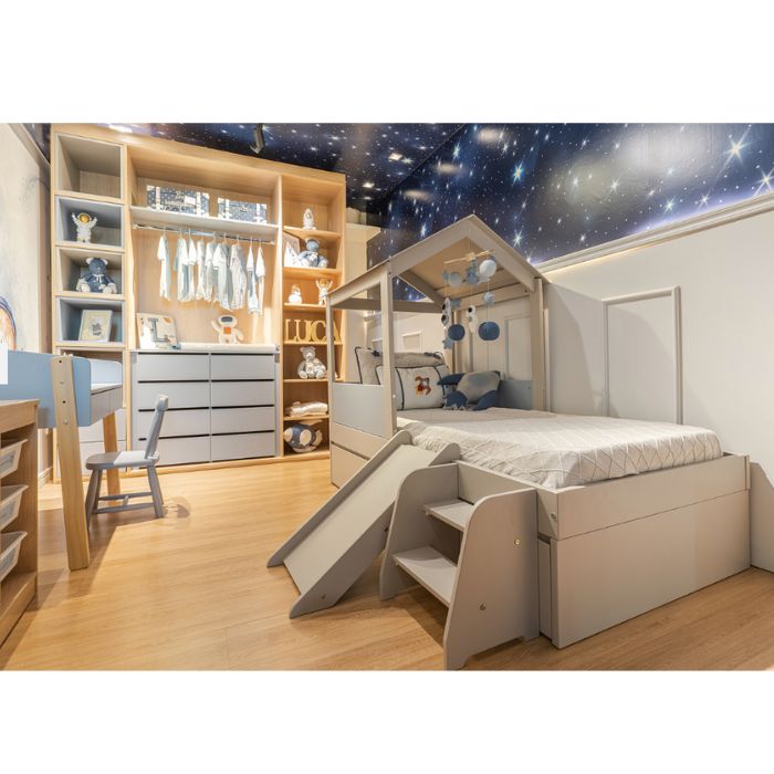 Cama Play Madera Con Blanco