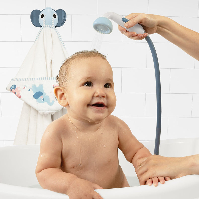 Set de Baño Ducha Elefante y Toalla Azul Yookidoo