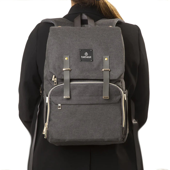 Mochila Pañalera marengo melange 2191