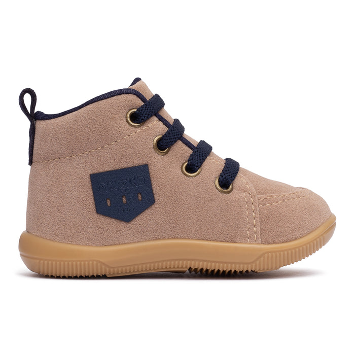 Zapato con caña beige azul Pimpolho