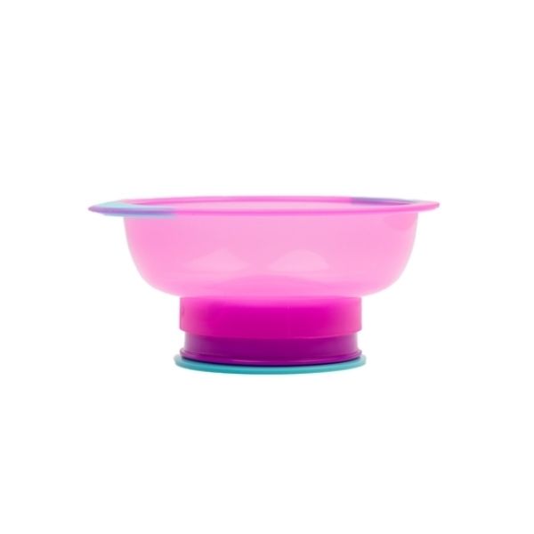 Bowl con base de succión rosado
