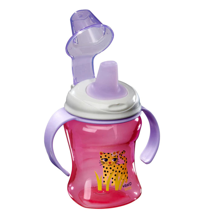 Vaso Easy Sipper con mangos removibles 260ml rosado