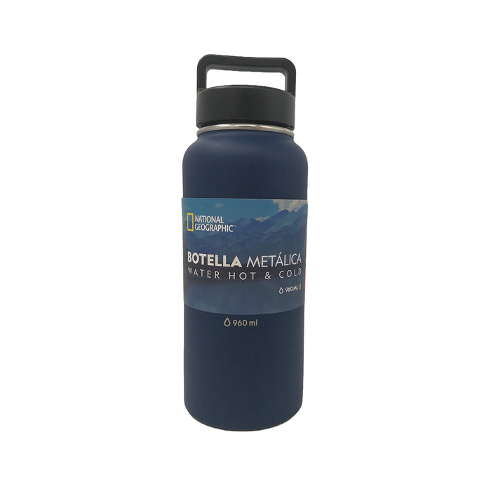 Botella Metalica National Geographic 960Ml Color Azul