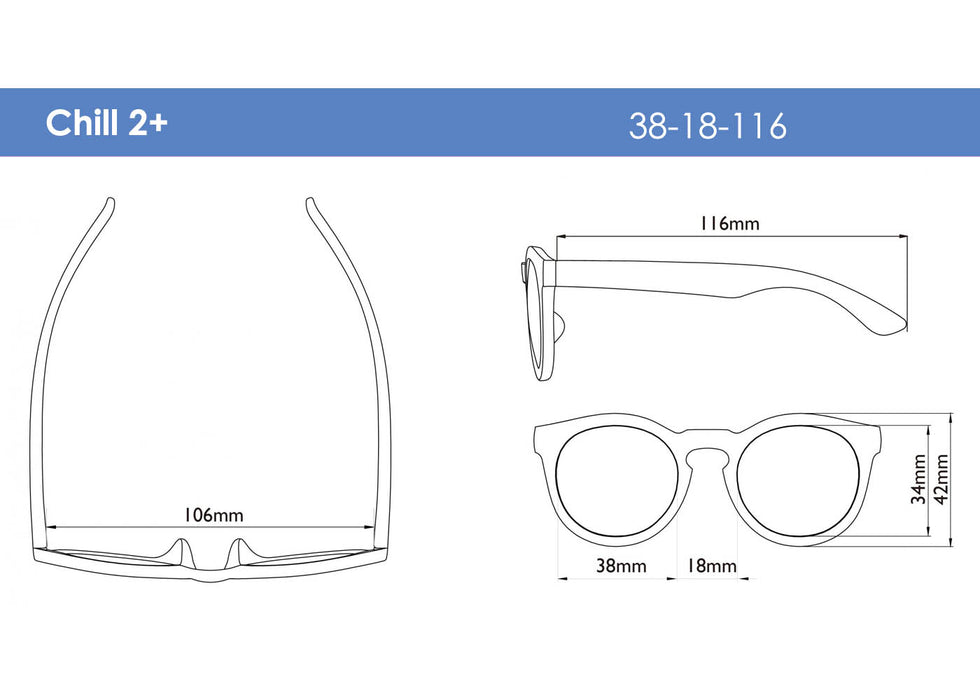 LENTES DE SOL CHILL TALLA 2+ AMARILLO