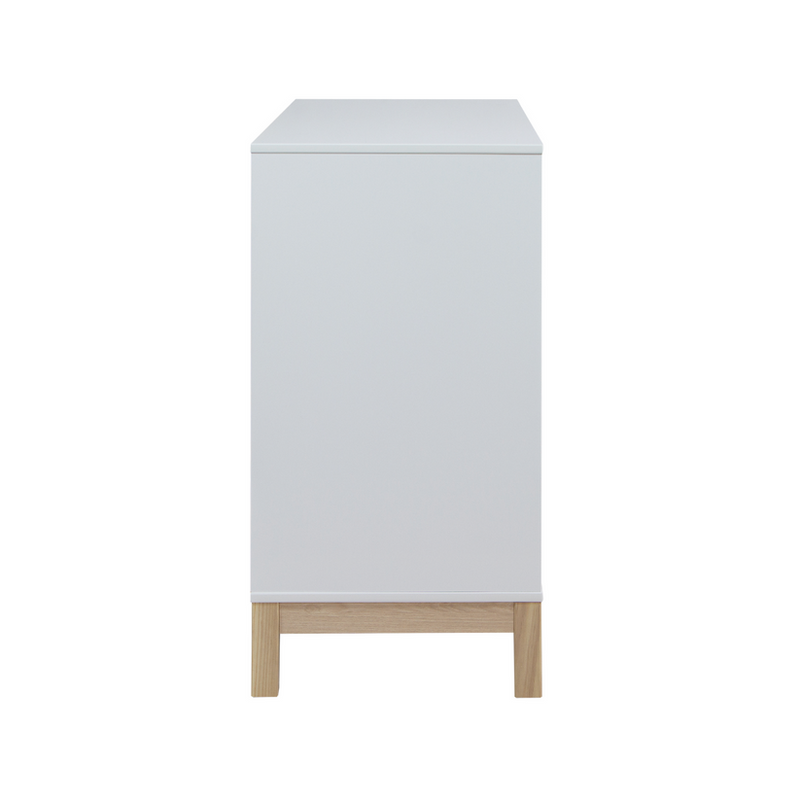 Comoda Cozy 6 cajones Blanca con Madera