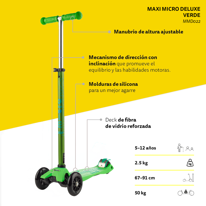 Micro Scooter Maxi Deluxe Verde