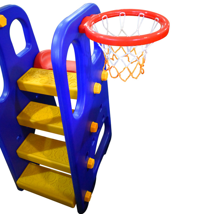 Centro De Juegos 3 En 1: Resbalin + Columpio + Aro De Basket