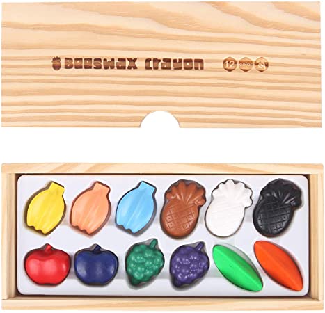 Lápices de cera diseño fruta 12 colores