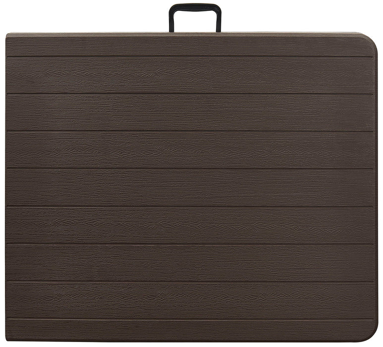 Mesa Plegable Rectangular 180x74 cm Diseño Café - NORTHWEST