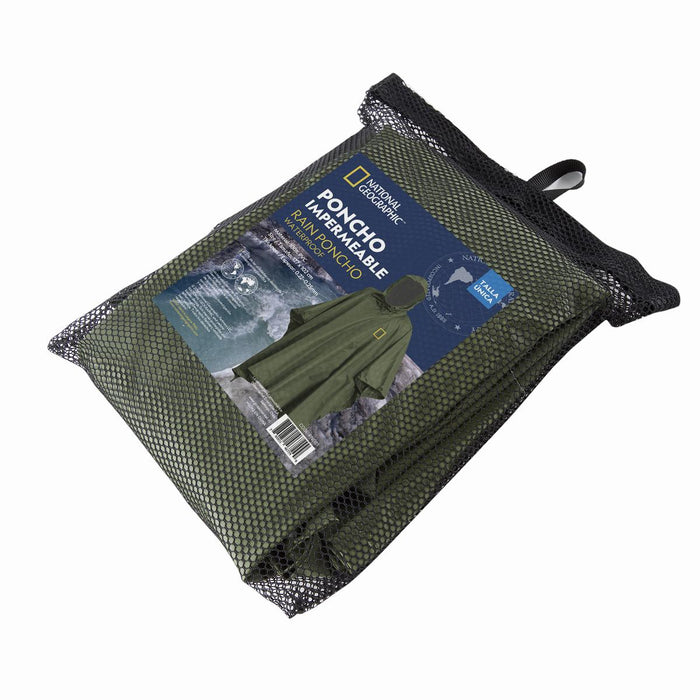 Poncho Impermeable Verde National Geographic