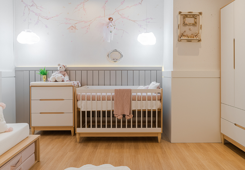 Comoda 3 cajones Blanco-Madera Tomi