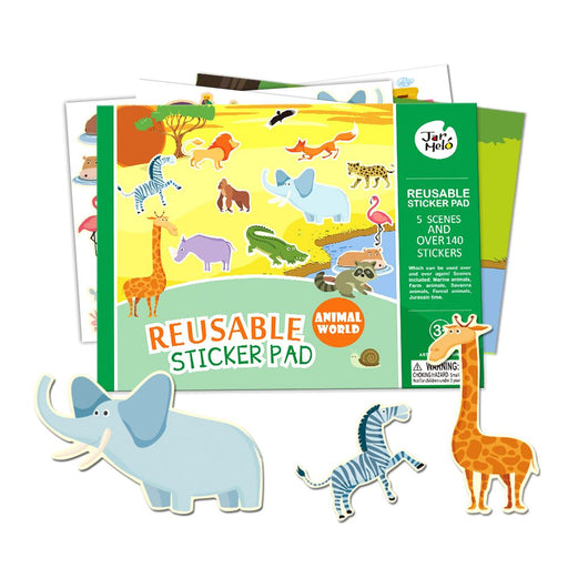 Set de stickers reutilizables mundo animal