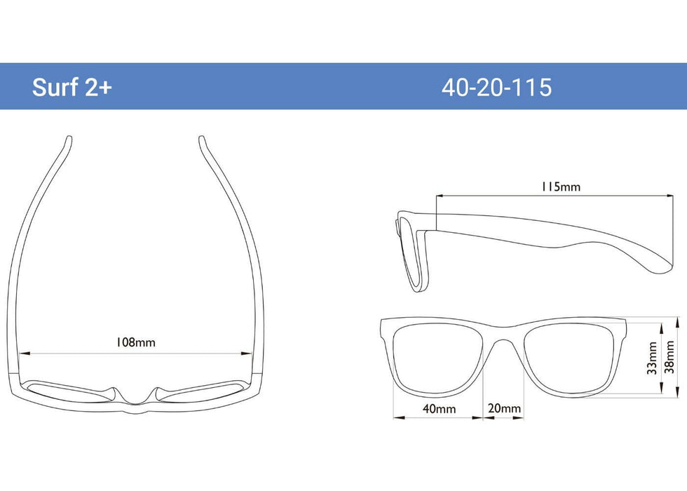 LENTES DE SOL SURF TALLA 2+ NEGRO