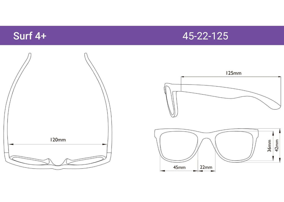 LENTES DE SOL SURF TALLA 4+ NEGRO