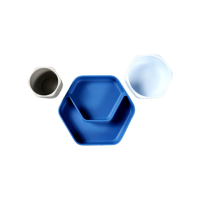 Set Vajilla Azul (Vaso + Bowl + Plato)