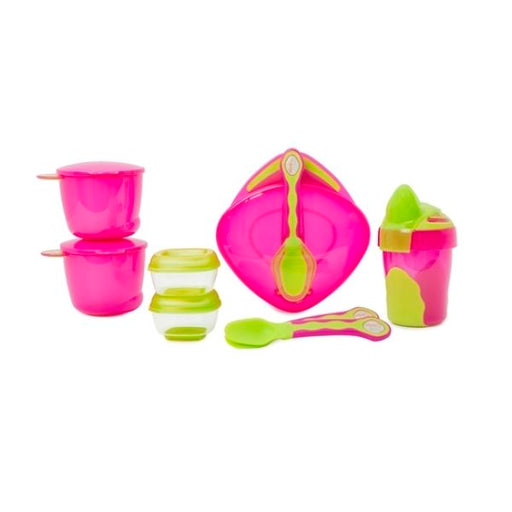 Kit de alimentación de 8 piezas rosado VITAL BABY
