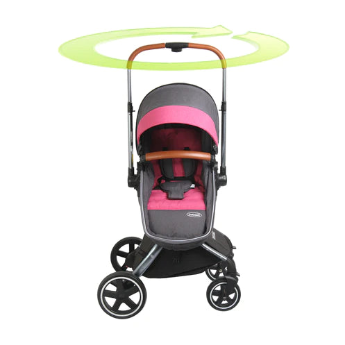 Coche Travel System Deluxe 360° Rosado