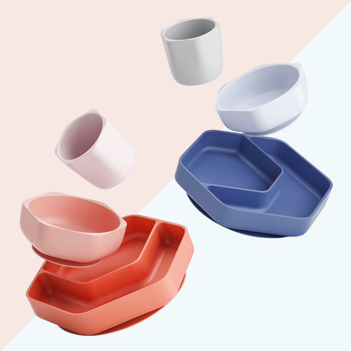 Set Vajilla Coral (Vaso + Bowl + Plato)
