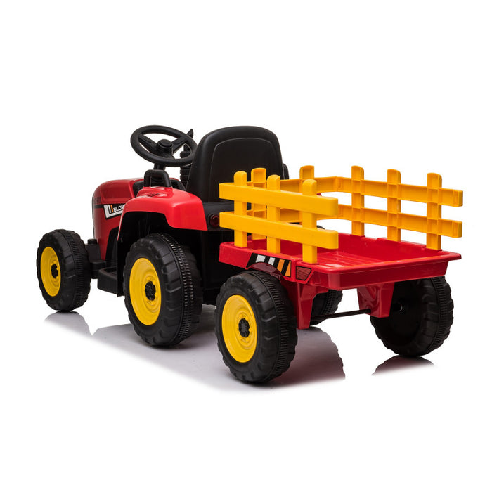 Tractor con Carro 12V RojoTALBOT